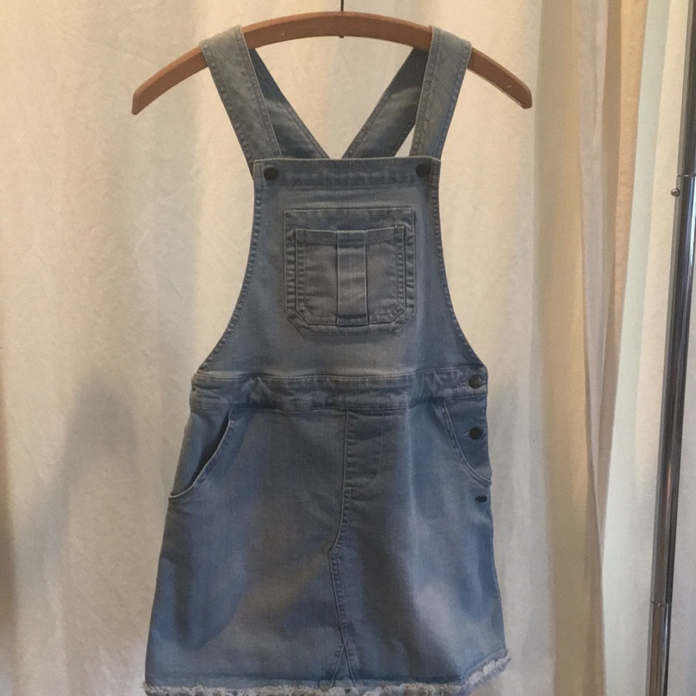 Light denim overall dress